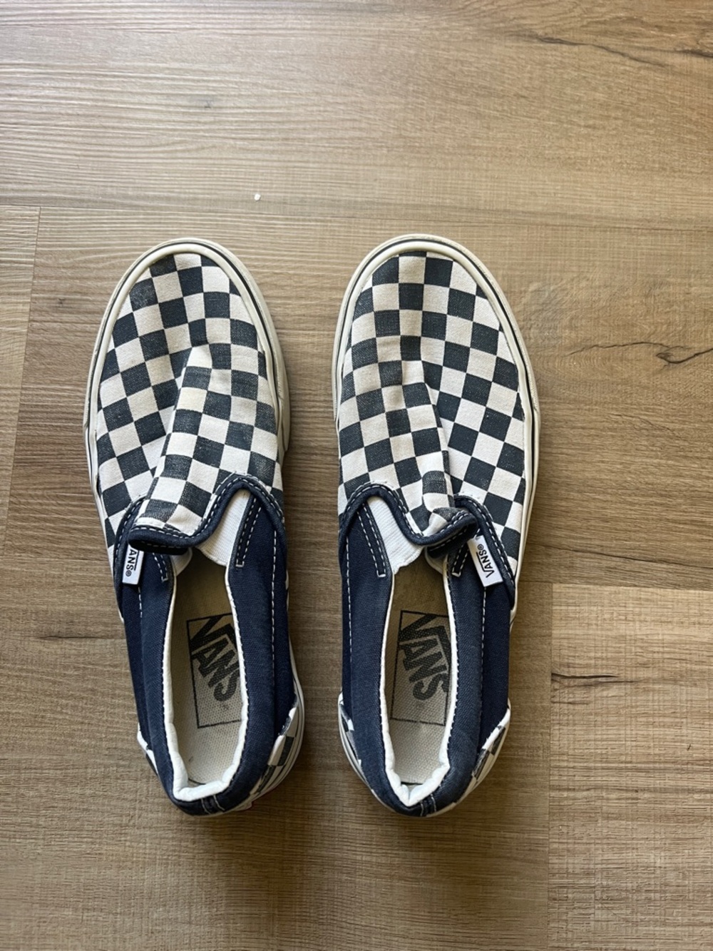 Vans Kids Slip-On Checkerboard Sneakers - Black & White